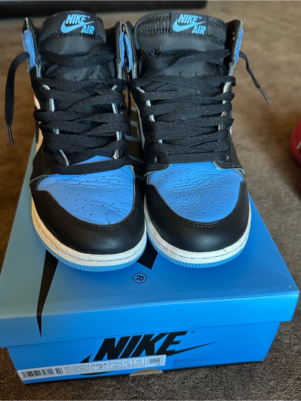 Jordan Kids' Black and Blue Sneakers